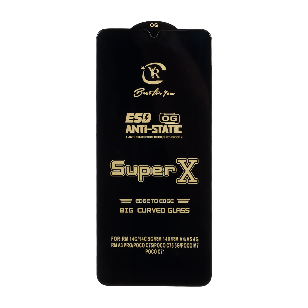 محافظ صفحه نمایش آنتی استاتیک Xiaomi Redmi 14C / Poco C75 / Poco C71 / Redmi A5 / Redmi A3 Pro / Redmi A4 - Full Cover Super X